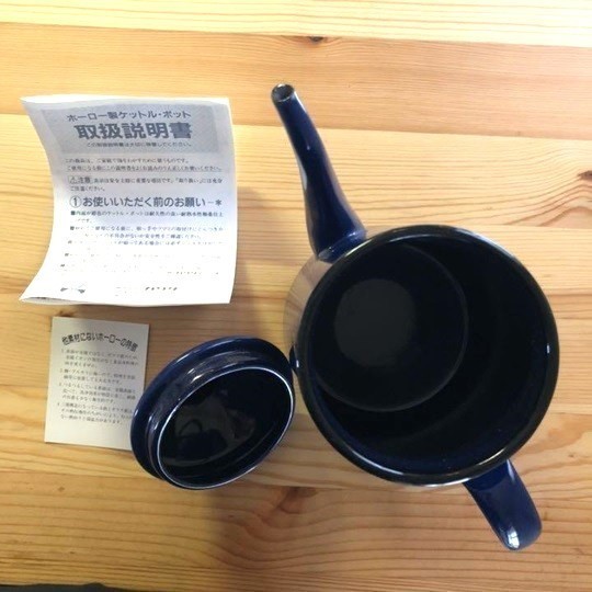 カリタ ホーロー製 細口コーヒーポット 1L 新品 #52113 ブルー 未使用