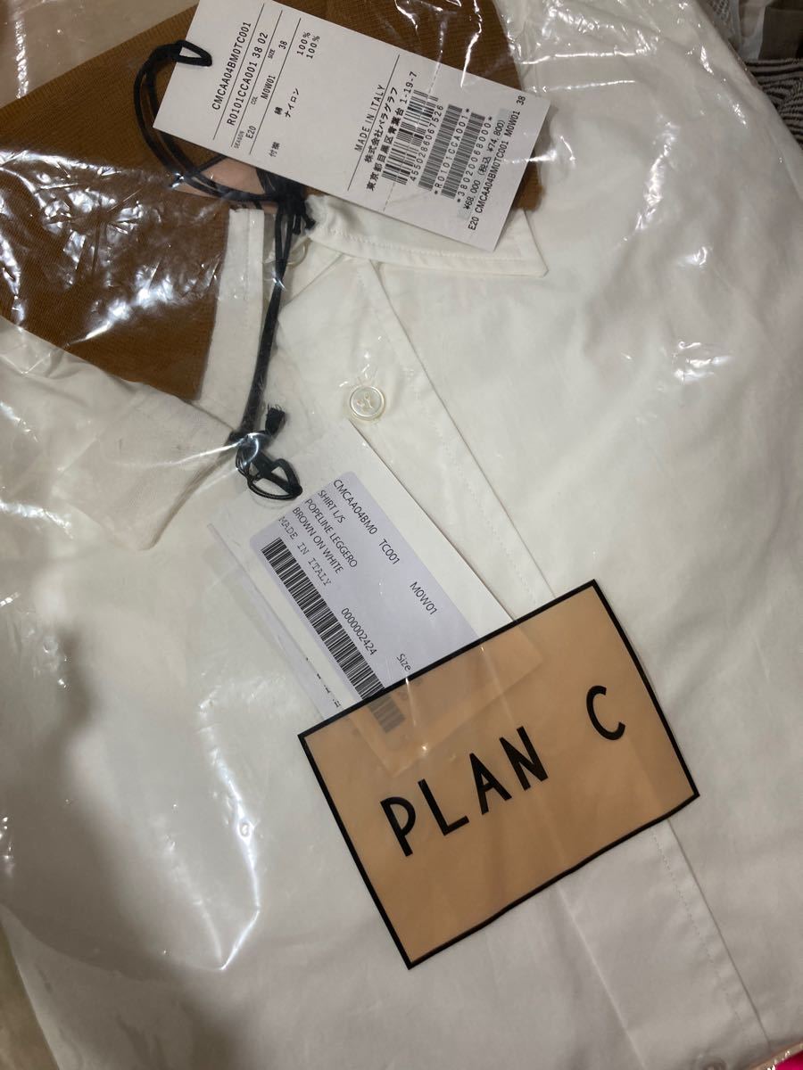 プランシー PLAN C ニット襟付ダブルカラーシャツ 新品未使用