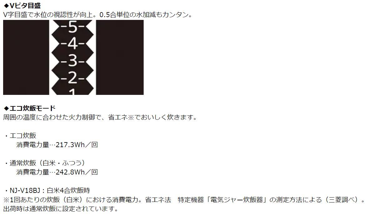 のコンパク NJ-VVB18-W 三菱電機 1升 IHジャー炊飯器 備長炭 炭炊釜 月