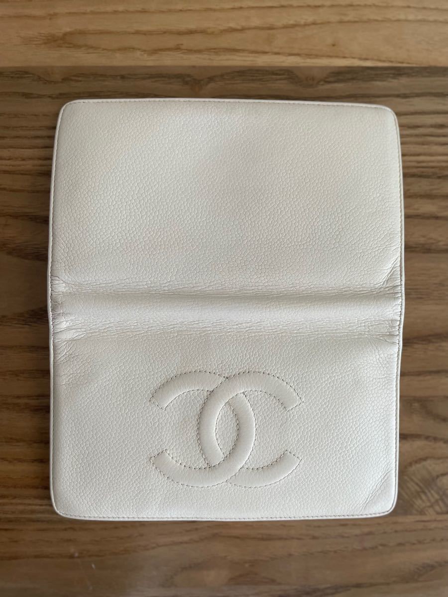 CHANEL 長財布 白キャビアスキン | contifarma.pe