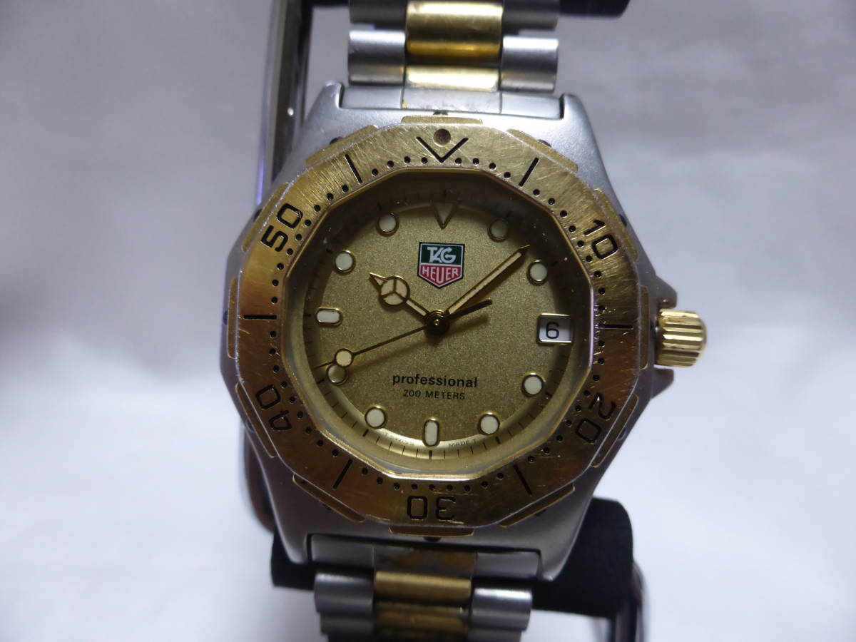 TAG HEUER タグホイヤー ボーイズ 935.413 ゴールド文字盤 プロフェッショナル 腕時計