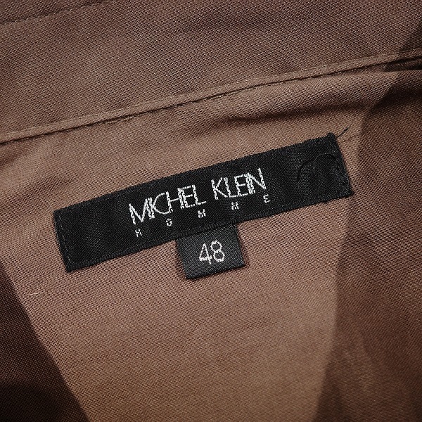 新品1円～★定価1.6万 MICHEL KLEIN ミッシェルクラン オム メンズ 長袖 コットン綿 ミラクルウェーブシャツ 51 LL 正規店本物◆6326◆_画像7