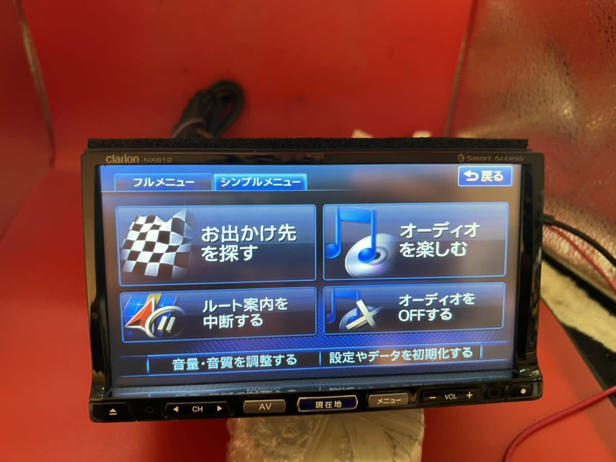 即決★ Clarion ナビ クラリオン　メモリーナビ　NX612　2012年データ　TV DVD ＳＤ　USB iPod 格安_画像3