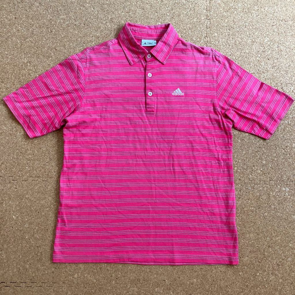 adidas アディダス ポロシャツ　半袖シャツ golf 半袖　テーラーメイド　ゴルフ　ゴルフシャツ　Mサイズ メンズ ピンク　GOLF _画像1