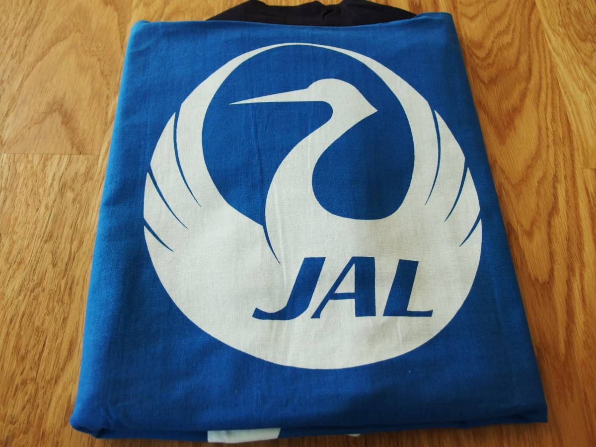  Japan Air Lines JAL day .( crane. Mark ) happi coat feather woven Vintage goods 