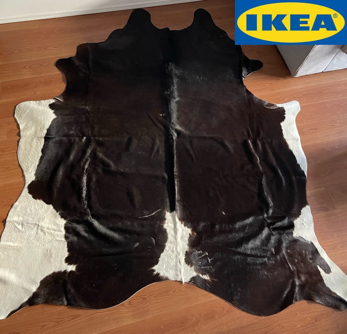 IKEA カウハイド ラグ KOLDBY コールドビー ブラック 黒系