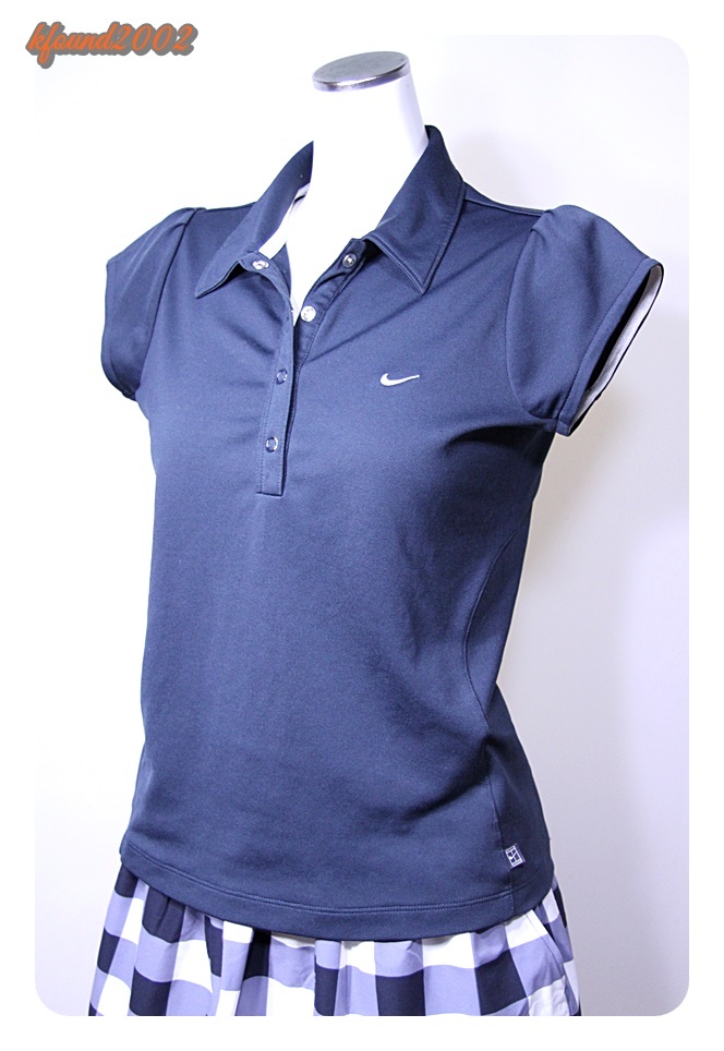 NIKE Nike shirt navy blue series color M size NikeFit