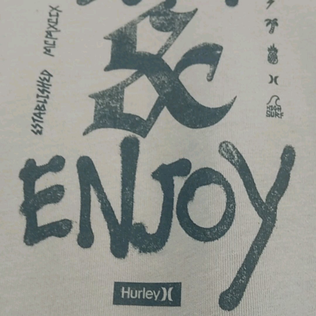 Hurley半袖TシャツM/L ライトオリブーブグリーン　サラっと快適綿/ポリエステル　ハーレー　SURF&ENJOY