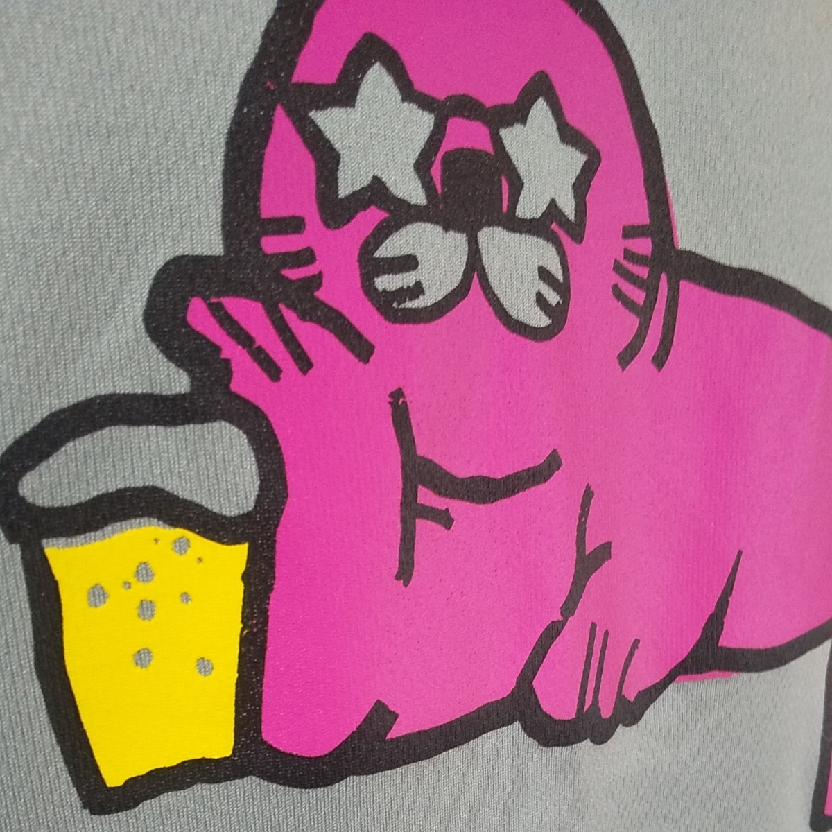 Ottotto BREWERY 半袖TシャツS グレー　パープルオットセイ　PURPLE FUR SEAL吸汗速乾ポリエステル 