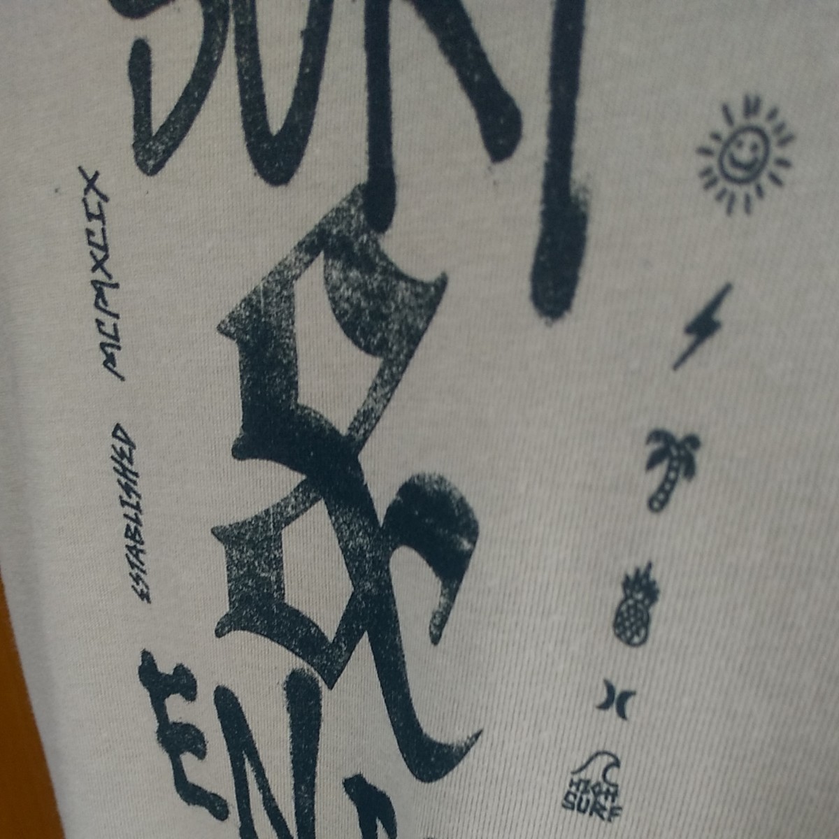 Hurley半袖TシャツM/L ライトオリブーブグリーン　サラっと快適綿/ポリエステル　ハーレー　SURF&ENJOY