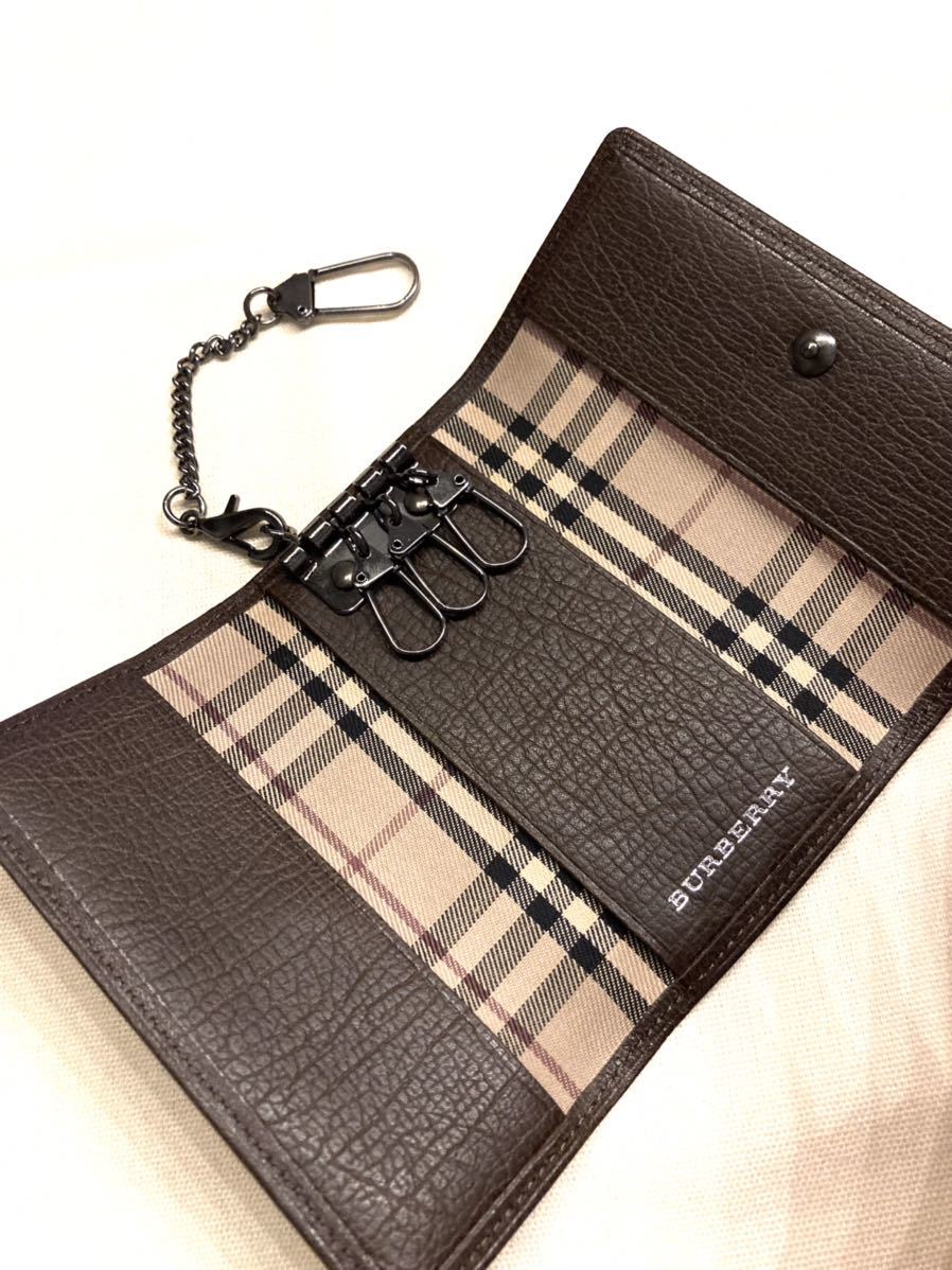 新品未使用】BURBERRY バーバリー チェーン付き キーケース ノバ