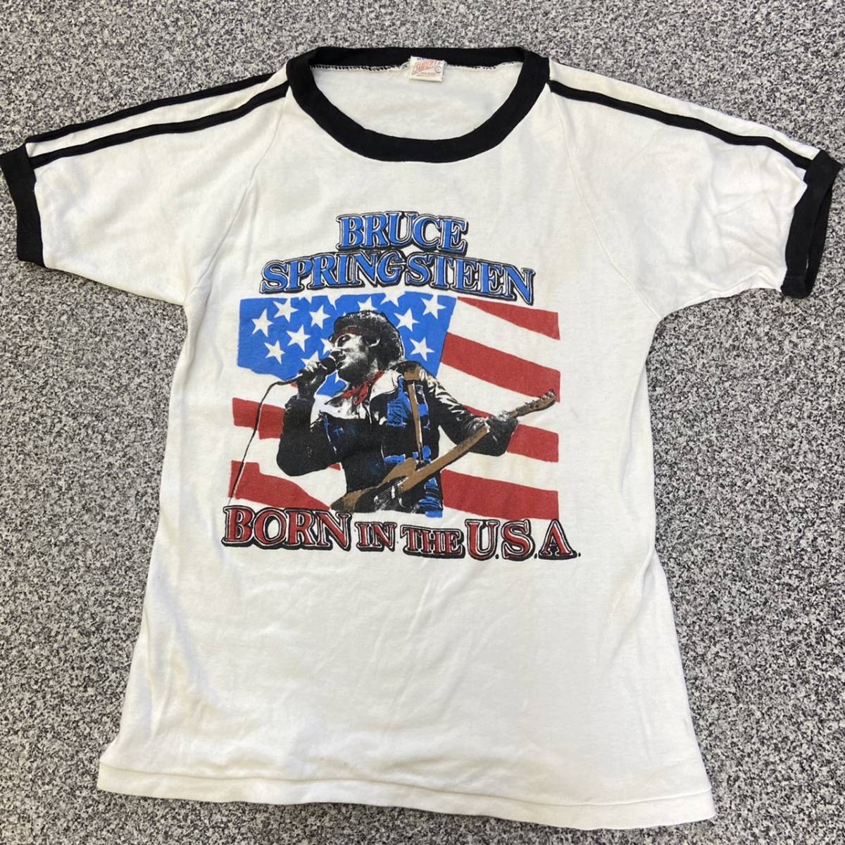 80s BRUCE SPRINGSTEEN Tシャツ L パキ綿 ブルース スプリングス