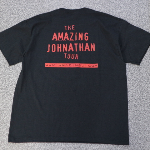 00s The Amazing Johnathan Tour Tシャツ XL ブラック アメージング ジョナサン マジック マジシャン ツアー グラフィック ヴィンテージの画像3