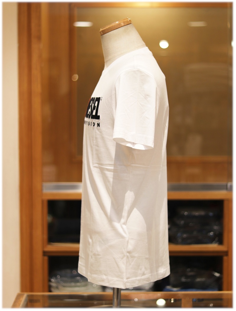 ♪ディーゼル♪ DIESEL XL size 半袖Tシャツ ロゴ刺繍 白_画像2