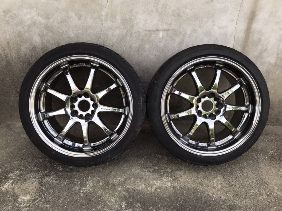 希少! 当時物 WORK EMOTION XD9 WMB メッキ ワークメタルブライト 9J+