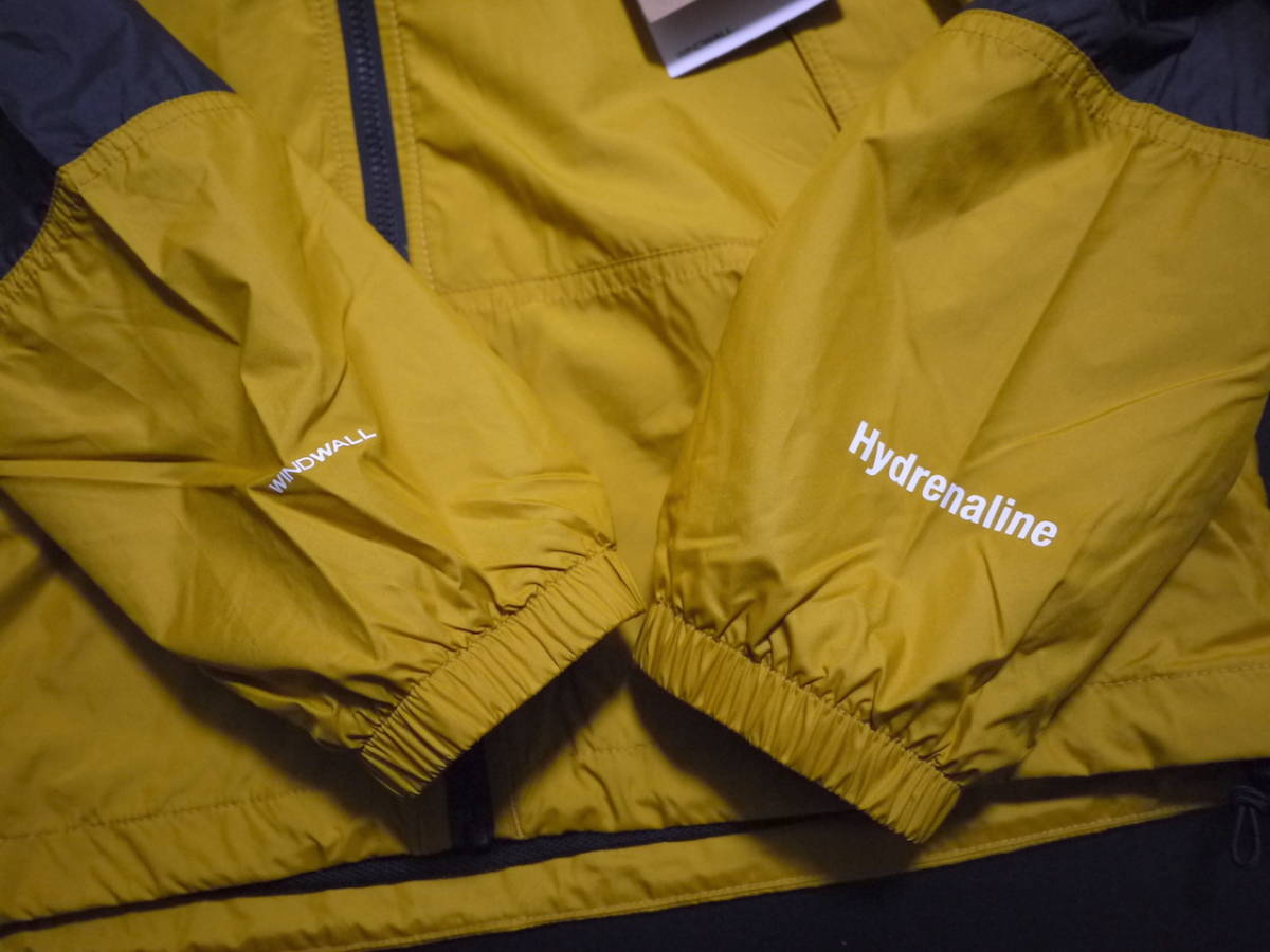 新品 THE NORTH FACE ノースフェイス【XLサイズ】防風WINDWALL HYDRENALINE WIND JACKET マウンテンパーカー /ブラック イエロー_画像6