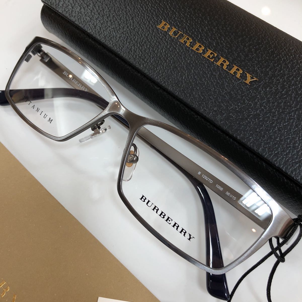 安心の2年正規保証付き! 定価￥33,000 新品 バーバリー メガネ BE1292TD 1008 B1292TD フレーム BURBERRY 正規品  新品 メガネフレーム 眼鏡