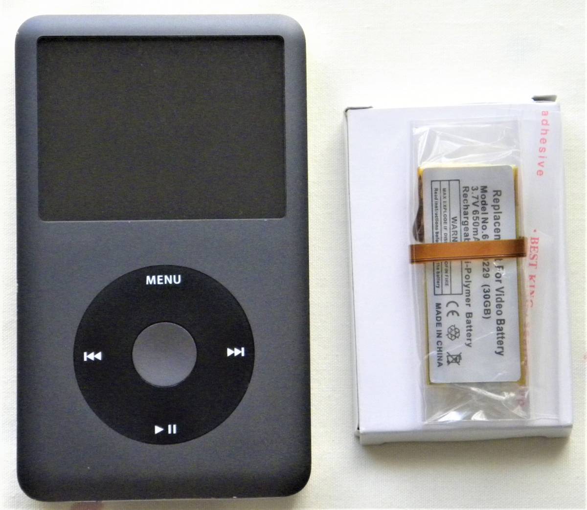 お得豊富な iPod Classic 160GB MC297J 新品バッテリー交換済み H2IiA 