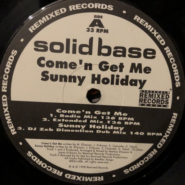 Solid Base / Come'n Get Me / Sunny Holiday_画像1