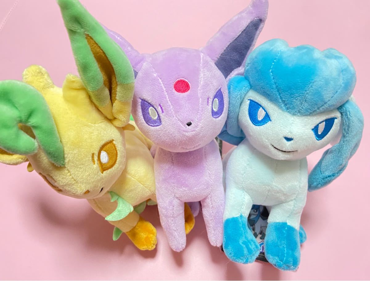美品】グレイシア リーフィア エーフィ S ぬいぐるみ ポケモン ブイズ