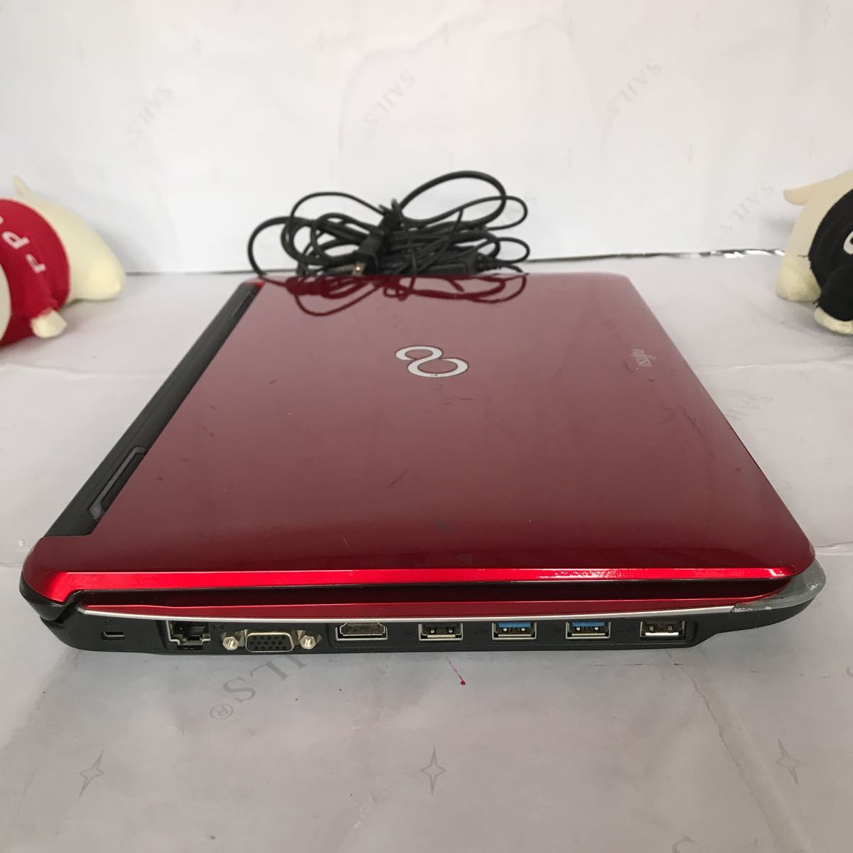 SSD/128GB搭載 Wi-Fi有 富士通 ノートパソコン FMV AH77/D 赤色 第2