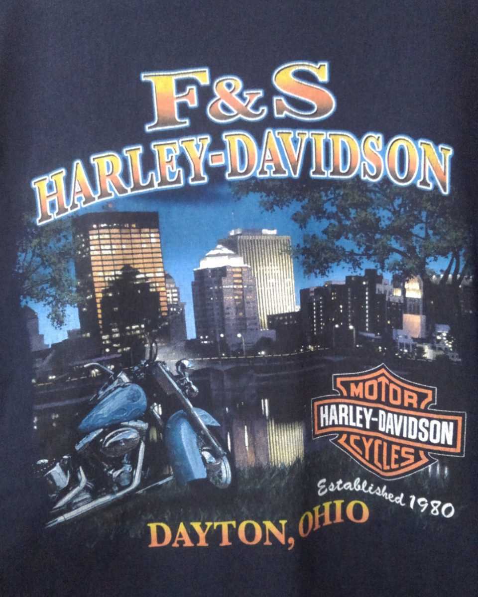 Vintage Harley-Davidson Hanes long sleeve T-shirt 00s ハーレー ダビッドソン ヘインズ ロンT 袖プリ ビッグサイズ ビンテージ_画像7