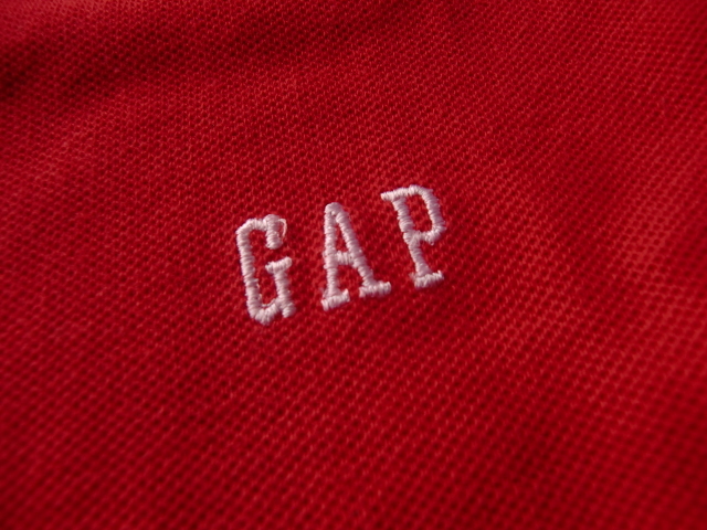 送料無料 80's~90's OLD GAP 半袖 ポロ シャツ オールド ギャップ 紺タグ 旧タグ ンテージ 80年代 90年代 アーカイ VINTAGE カットソー S _1980～90年代のロゴ。