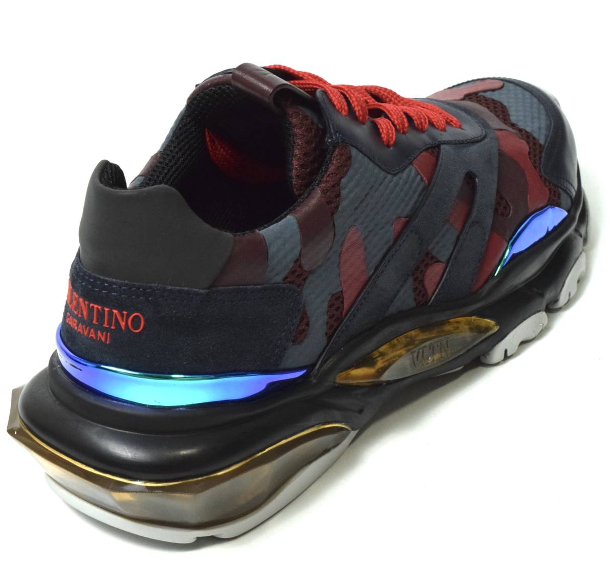 未使用12万 Valentino Garavani ヴァレンティノ レザー × メッシュ