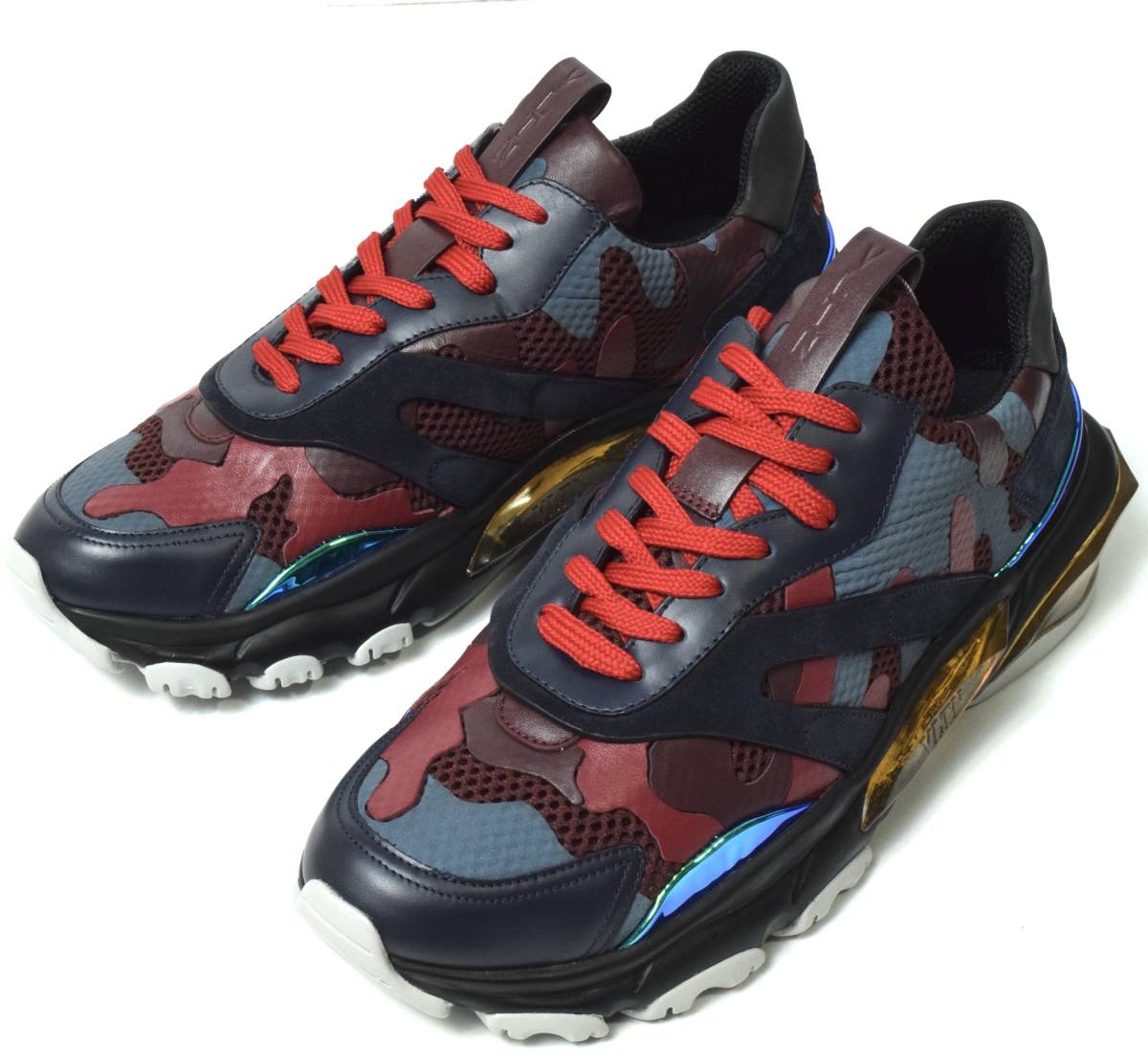 未使用12万 Valentino Garavani ヴァレンティノ レザー × メッシュ