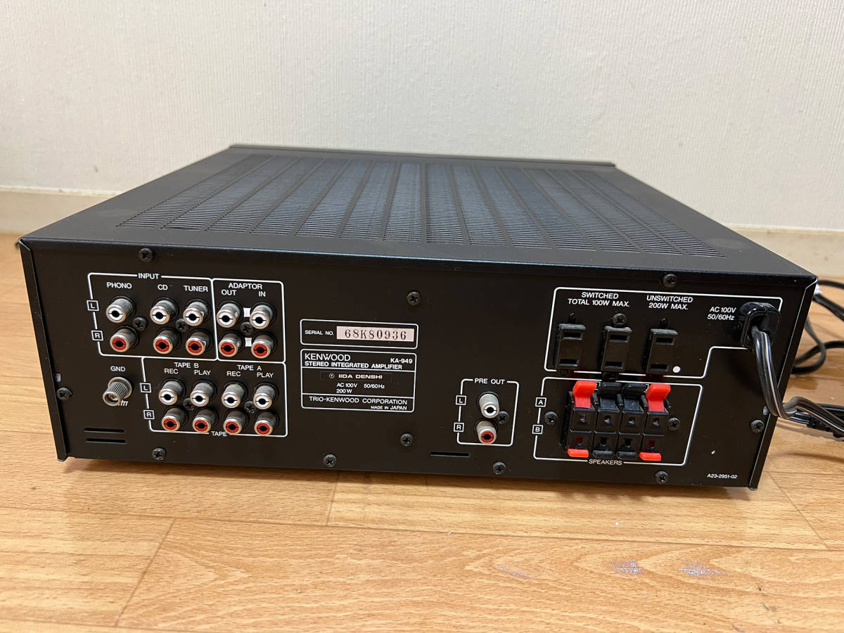 KENWOOD ケンウッド KA-949(B) アンプ 通電確認済み item KENWOOD ケンウッド KA-949(B) アンプ 通電確認済み item