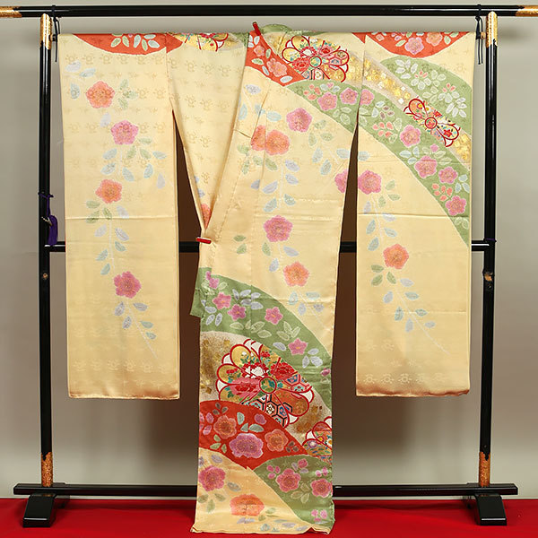 [ peace . pavilion ] prompt decision efa2030. tailoring attaching! Kyouyuuzen author [ pine . blue .] gorgeous aperture stop entering .. attaching top class . long-sleeved kimono 