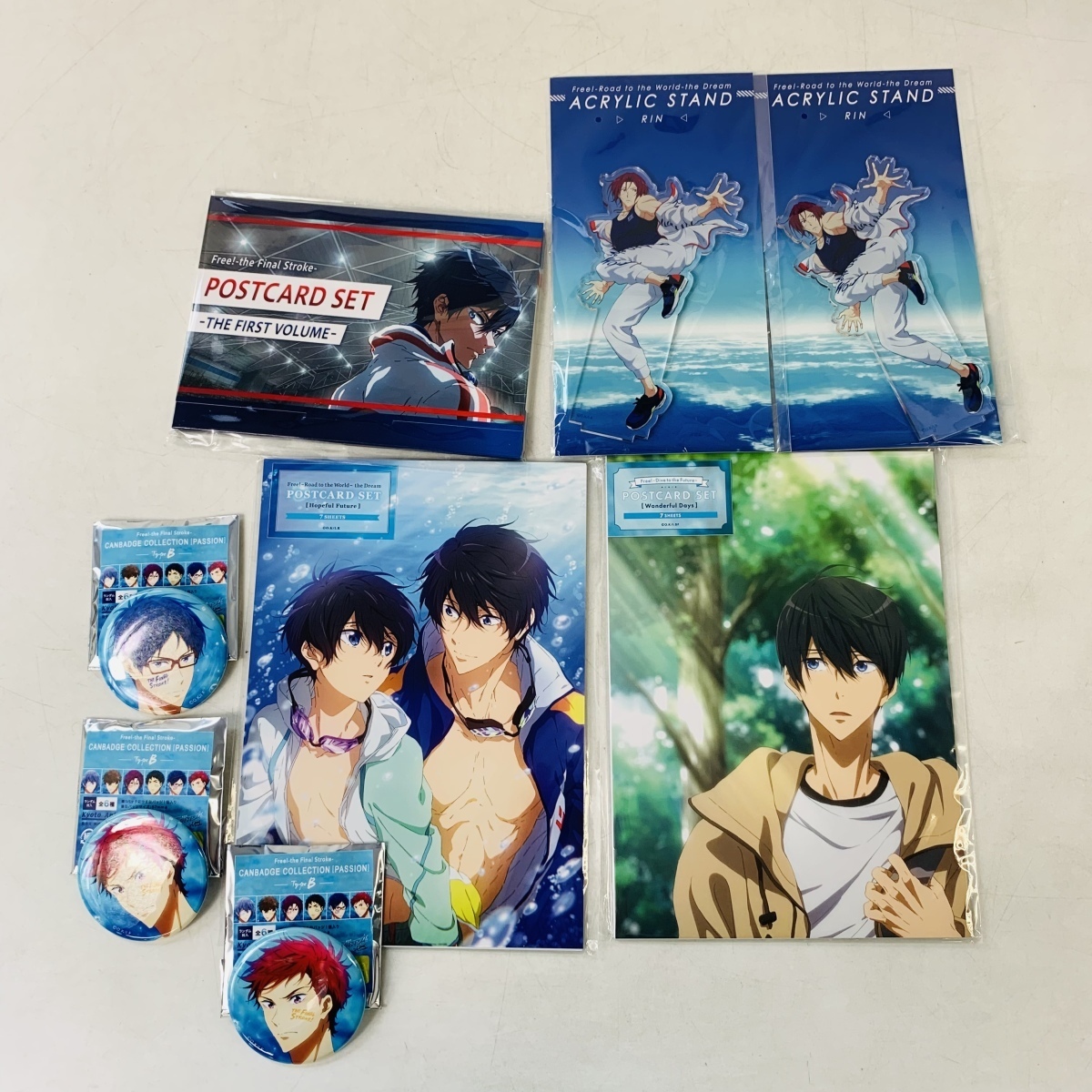 中古品 Free! フリー 京都アニメーション 京アニ 缶バッジ アクリル