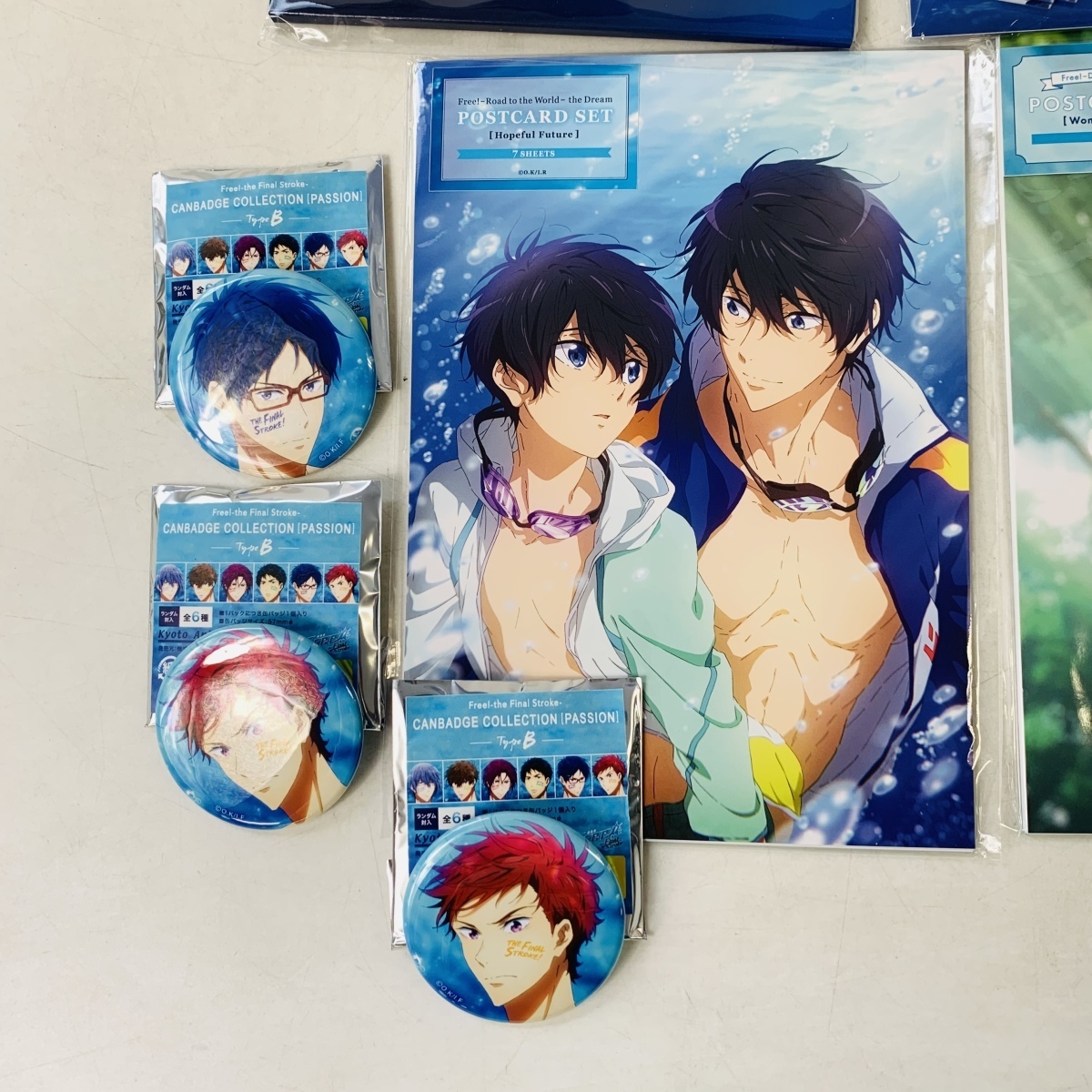 中古品 Free! フリー 京都アニメーション 京アニ 缶バッジ アクリル