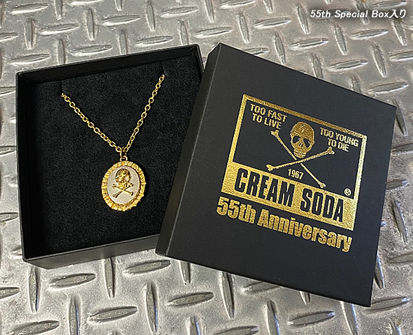 CREAM SODA cream soda 55TH ANNIVERSARY PENDANT 55 anniversary commemoration pendant PD22GS-08 rockabilly lock n roll meki deer n ring 