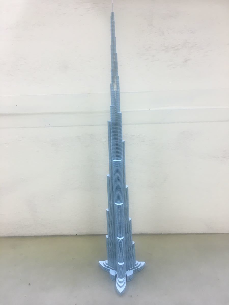 Burj Khalifa ペーパーモデル(1/2000、水色)