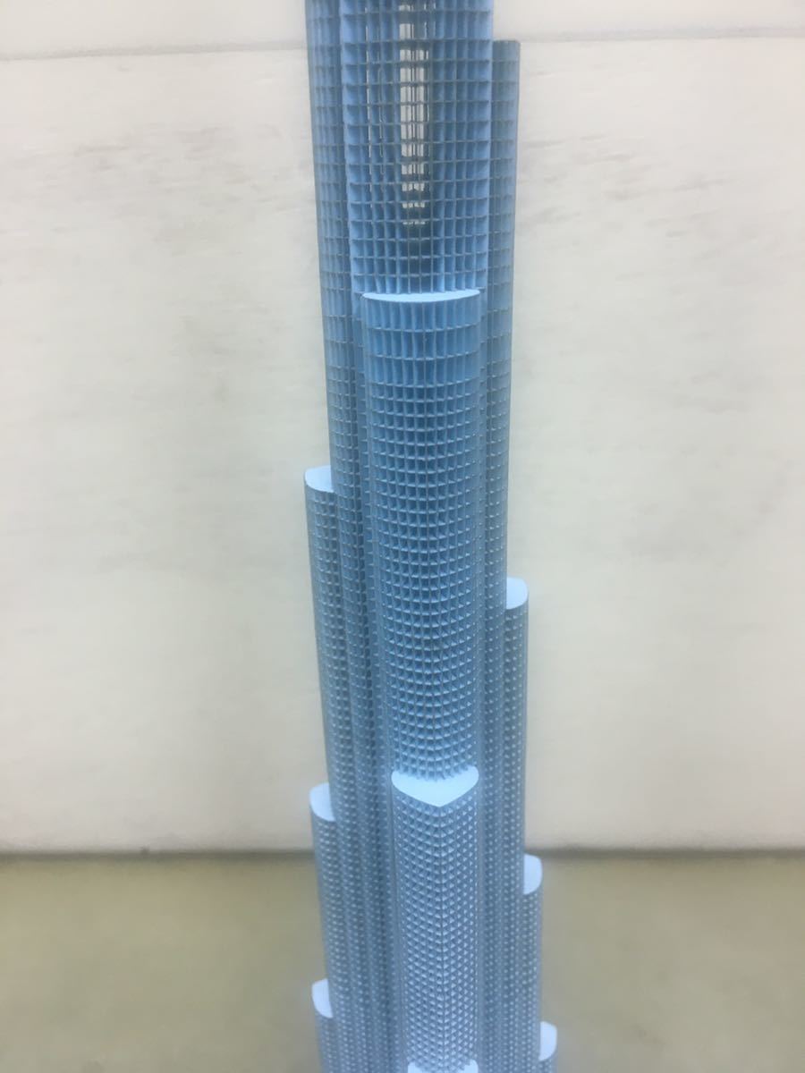 Burj Khalifa ペーパーモデル(1/2000、水色)