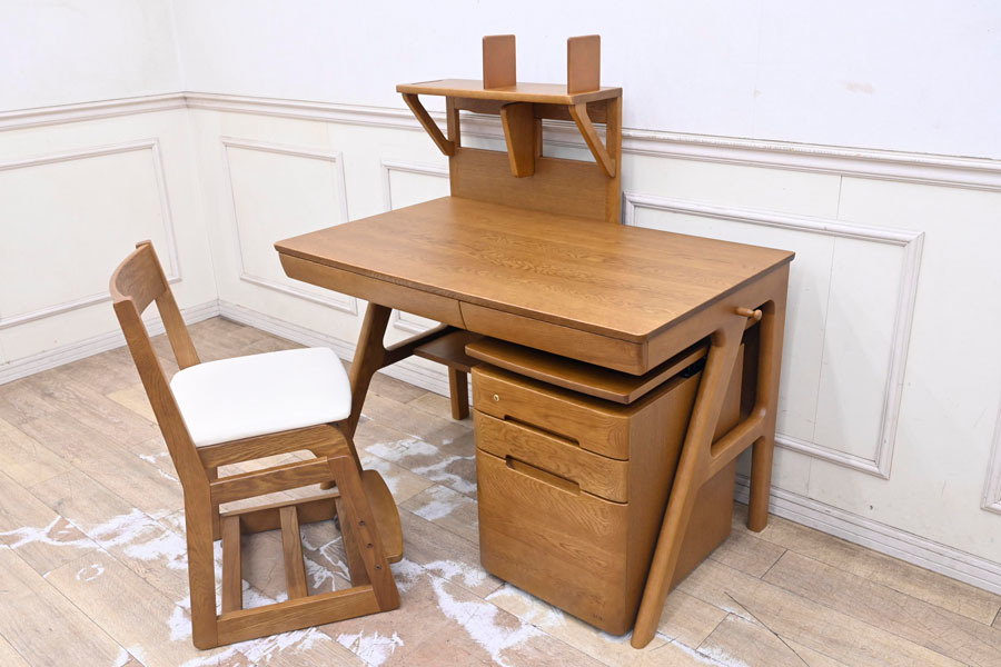 T022 美品 現行販売品18.9万円 高級家具の老舗 浜本工芸 楢材 無垢