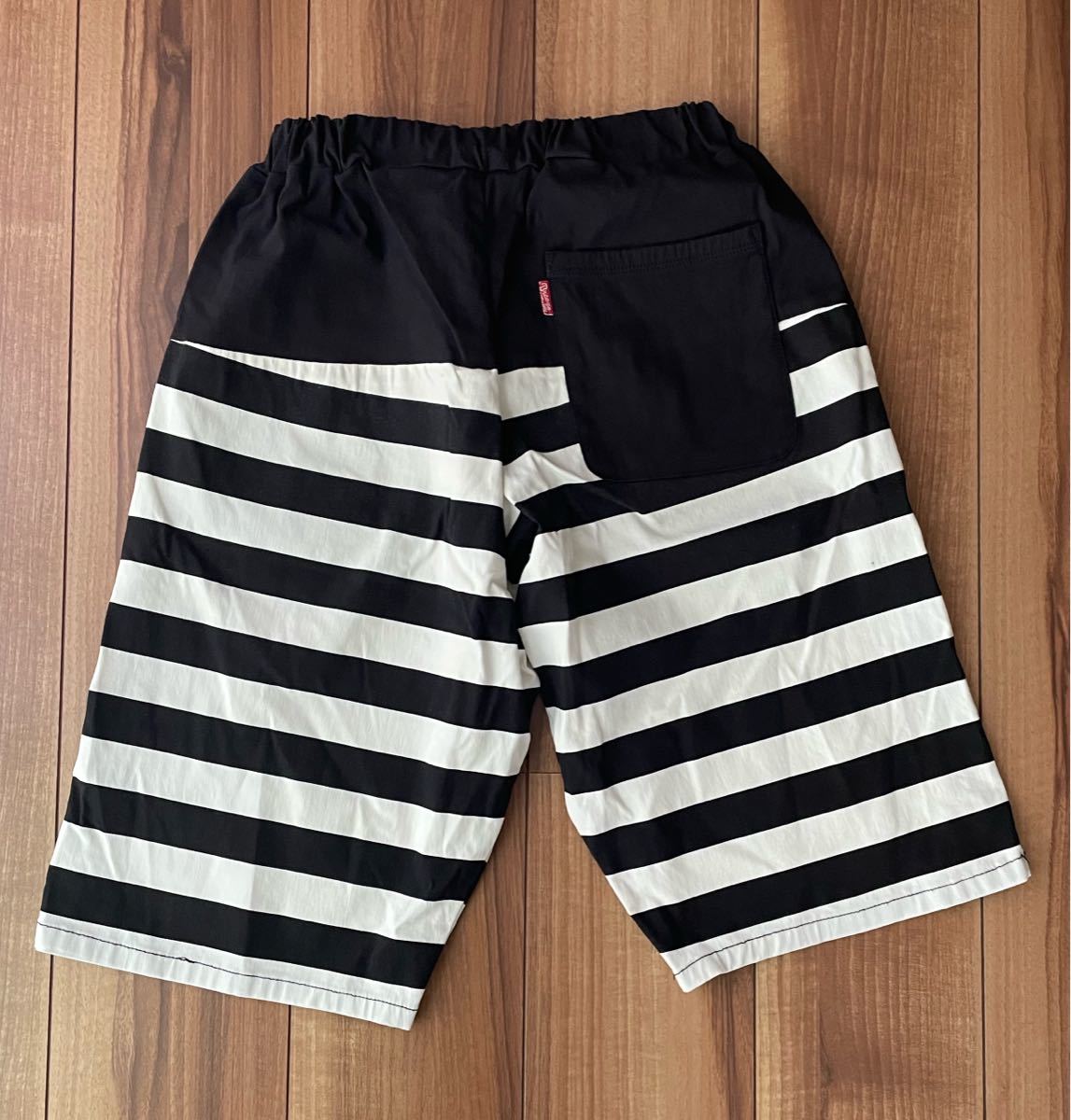 BREEZE ブリーズ ハーフパンツ ショートパンツ ストレッチ ブラック ボーダー キッズ ジュニア 男の子 ボーイズ 160