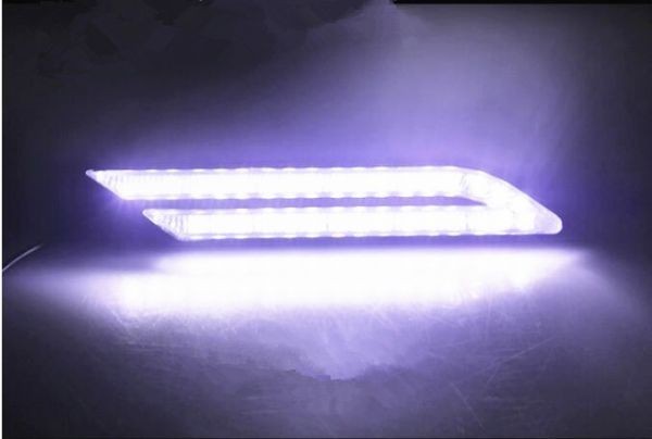 12V 高輝度 LED サイドマーカー 汎用 デイライト ウインカー リアマーカー 白 ホワイト 左右セット WD27_画像2