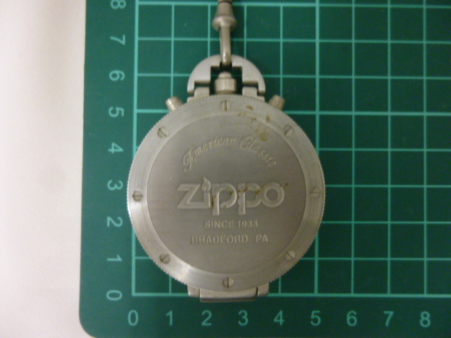 【33693】 Zippo ジッポ 懐中時計 クオーツ クロノグラフ ブラック文字盤_画像7