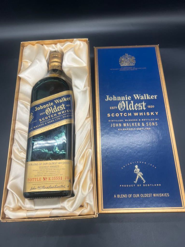 ①-00002 【古酒・未開栓】ジョニーウォーカー ブルーラベル JOHNNIE