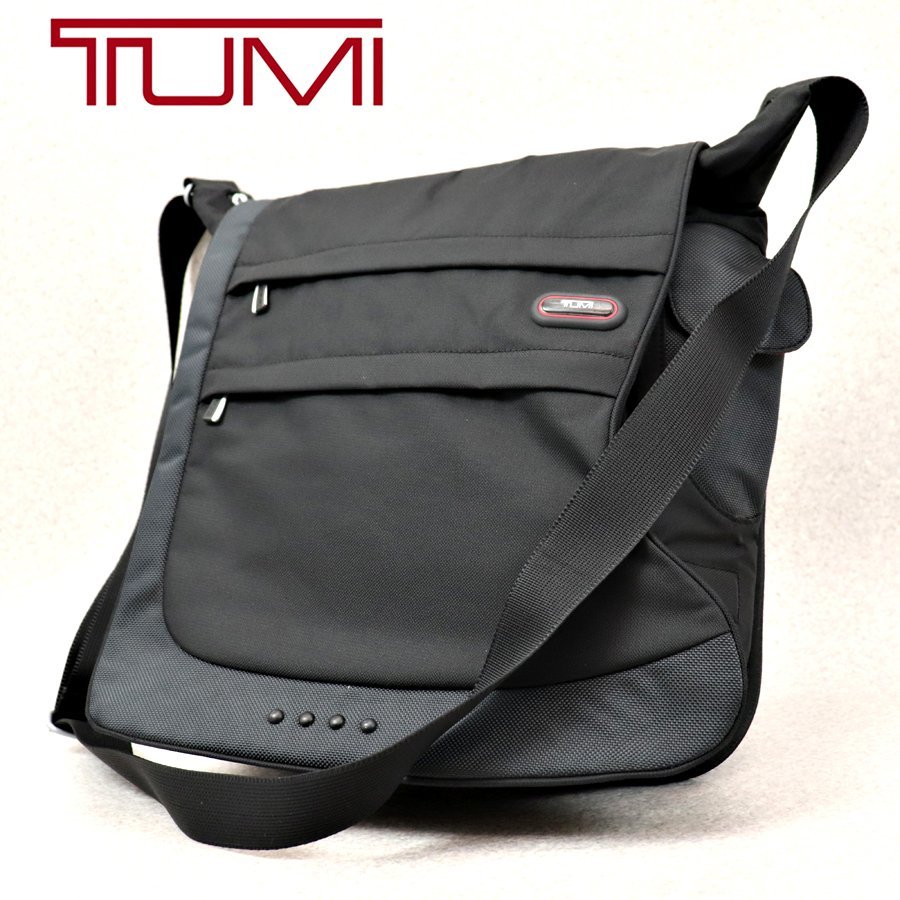 美品 正規品 TUMI トゥミ 5110D ラップトップ エクスパンダブル ショルダーバッグ メッセンジャー ブラック 黒 メンズ ビジネス-_画像1