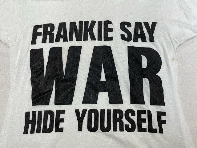 80's SCREEN STARS ブート バンドT Tシャツ フランキーゴーズトゥハリウッド FRANKIE SAY WAR HIDE YOURSELF サイズL [l-0252]_画像3