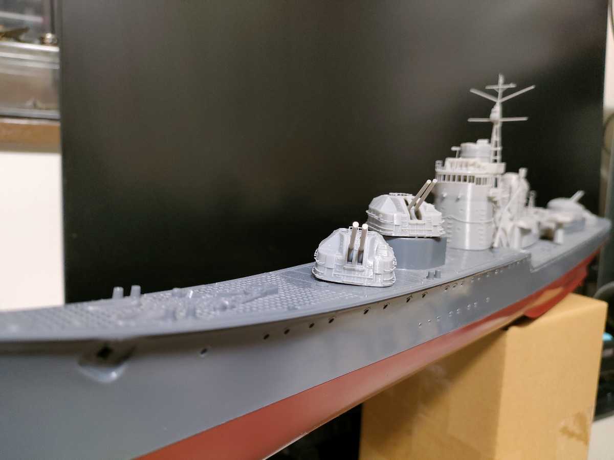 1/200　大日本帝国海軍　秋月型駆逐艦用砲塔４基set（艦これ　ニチモ　フジミ）_主砲のみの販売です。