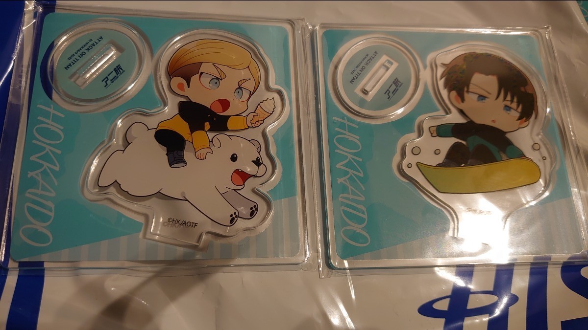 リヴァイ&エルヴィン 進撃の巨人×HIS アニ旅 北海道 アクリルスタンド