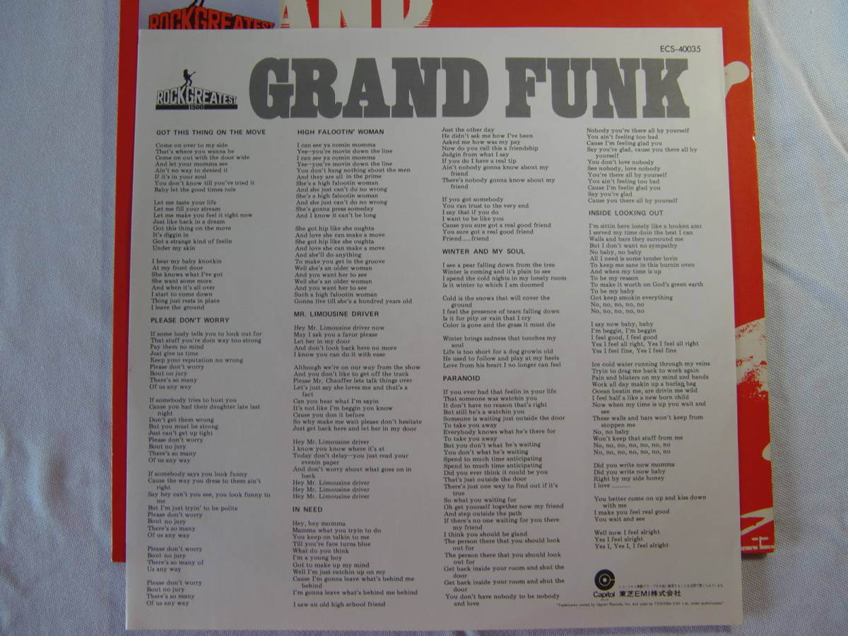 Grand Funk Railroad　　 グランド・ファンク・レイルロード / Grand Funk　グランド・ファンク　　‐ Rock Greatest -　　　 帯付！_画像4