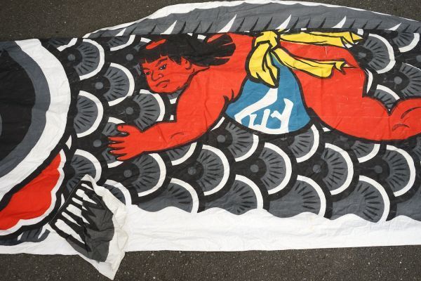 3394S10◇鯉のぼり◇金太郎◇木綿古布◇リメイク素材◇端午の節句 3394S10◇鯉のぼり◇金太郎◇木綿古布◇リメイク素材◇端午の節句