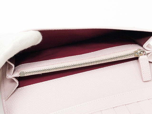 未使用品 BVLGARI ブルガリブルガリ 長財布 30417 カーフ ピンク