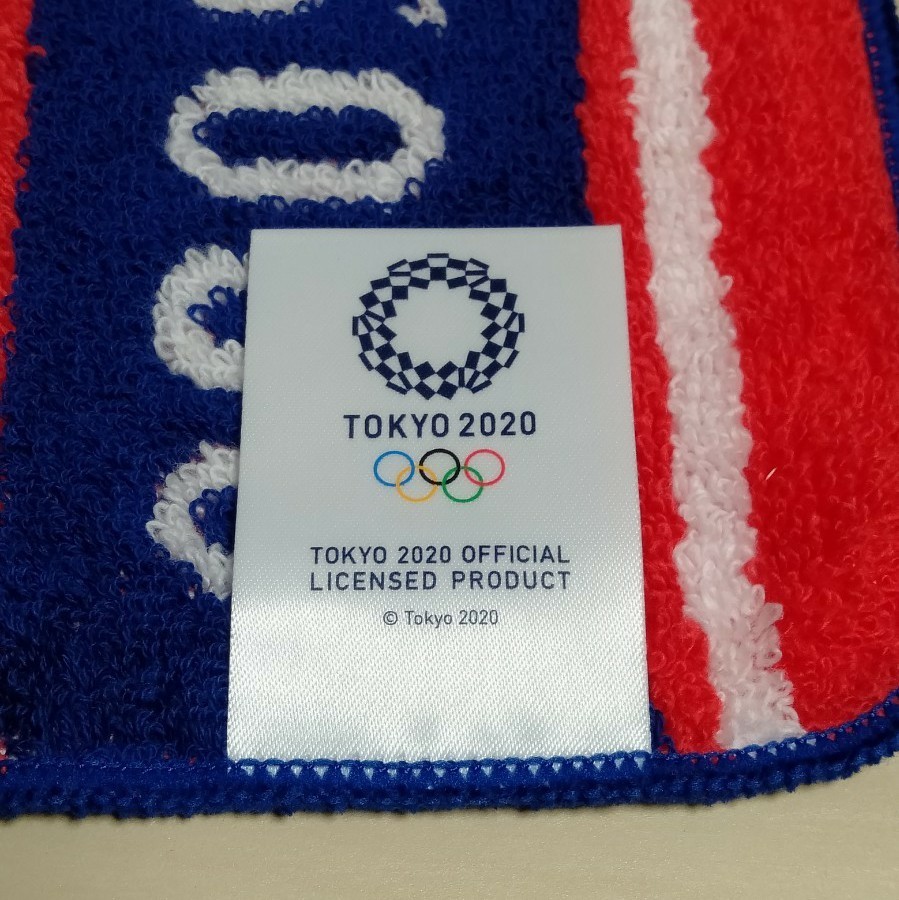 東京オリンピック　ミライトワ　ハンドタオル　レッド　赤　公式ライセンス商品
