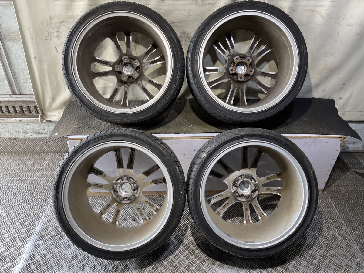 MANARAY SPORT 19インチ 8.5J/9.5J +38/+45 PCD114.3 5H【F:245/35ZR19 R:275/30ZR19】2013/2014年製 4分山 ラジアルタイヤ付4本セット！_画像7